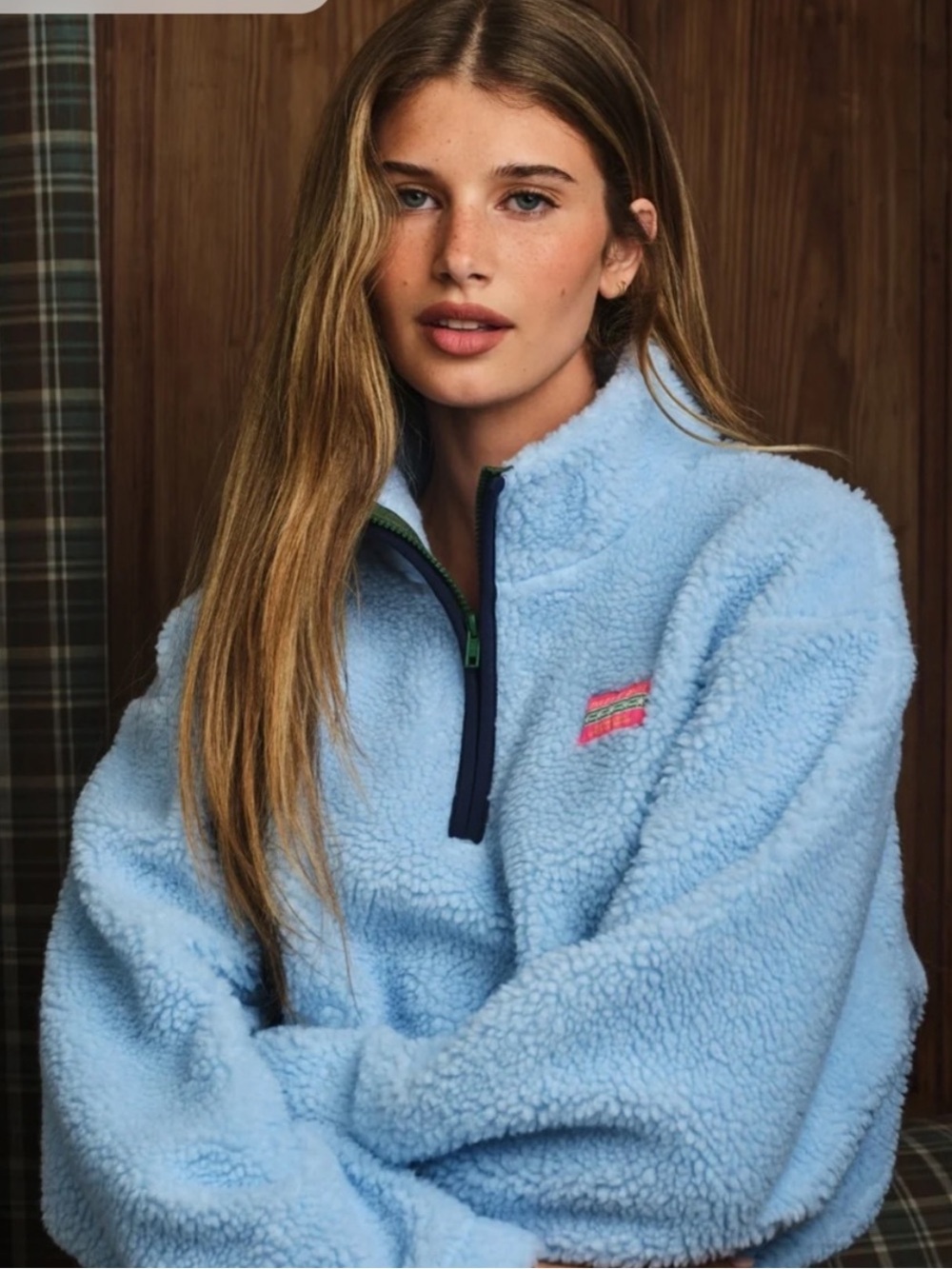 Dairy Boy Light Blue Mountain Fleece Half-Zip Pullover